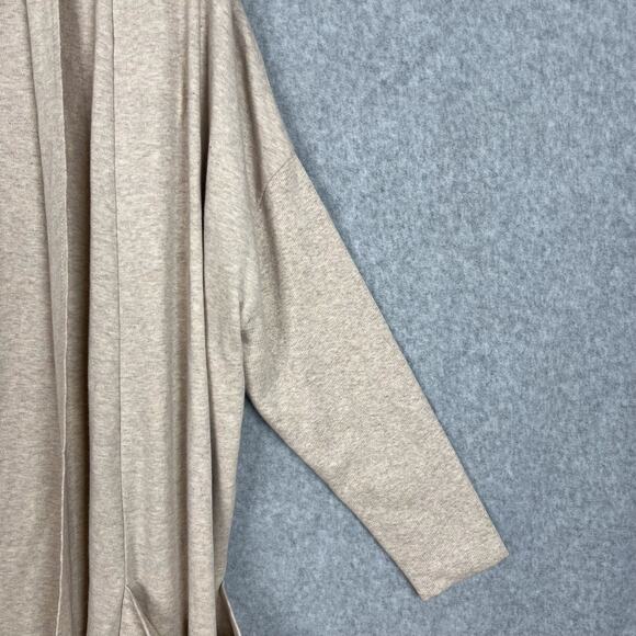 Pact Beige 100% Organic Cotton Open Airplane Cardigan Size M/L - Picture 4 of 7